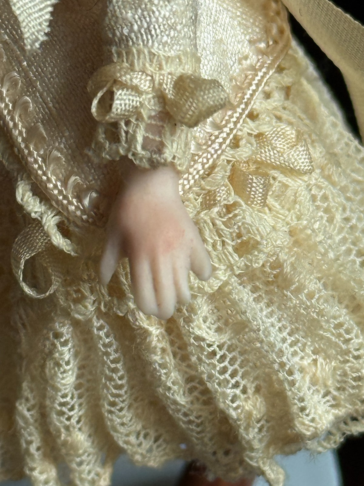 Miniature Artist 4” Porcelain Victorian Dollhouse Girl Doll