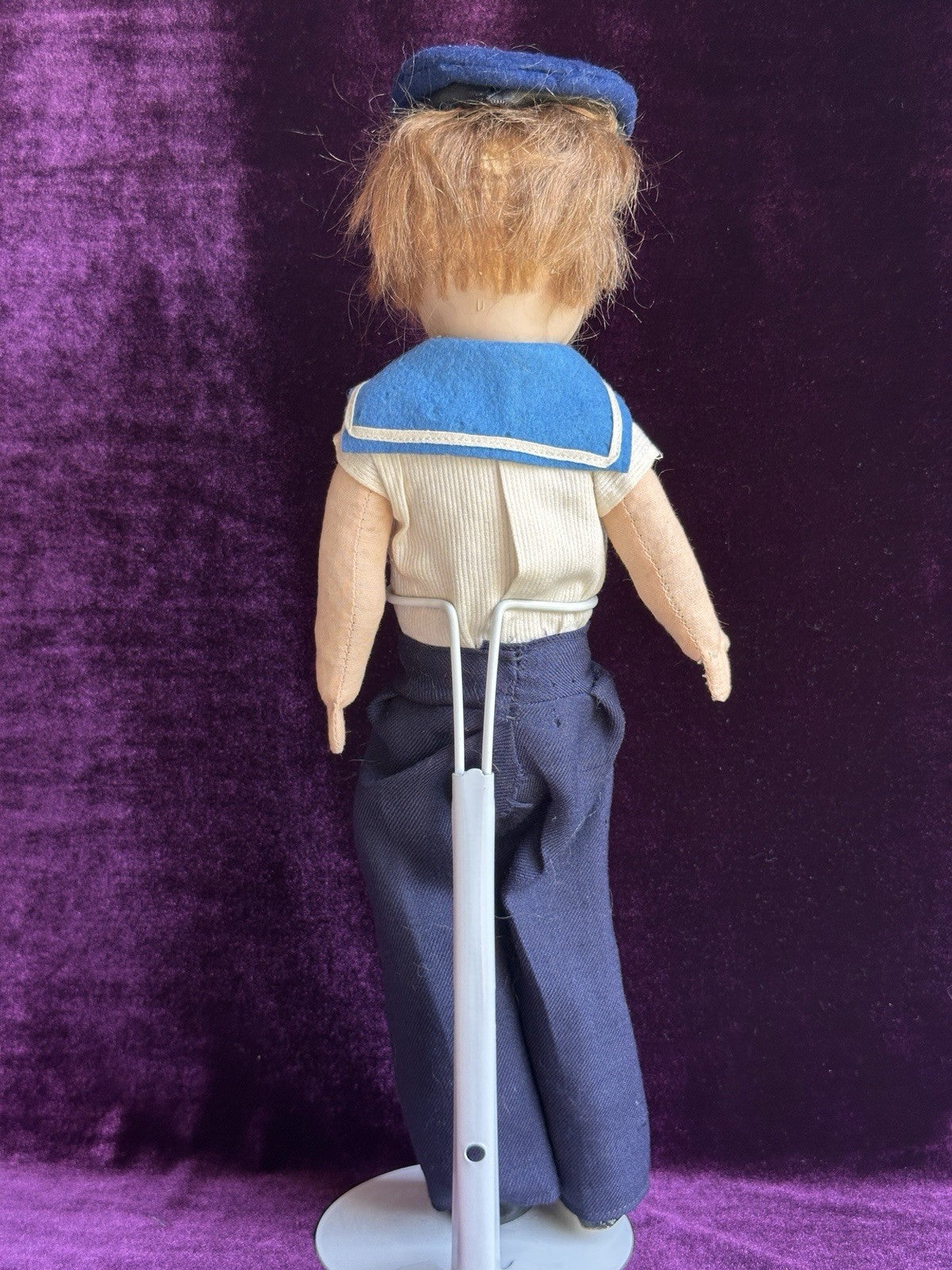 Vintage 15” Italian/French Raynal Style Cloth Sailor Boy Doll