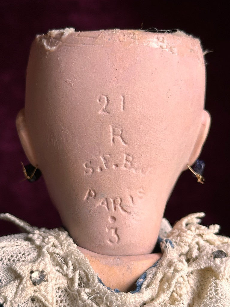 Antique French 12.25” SFBJ 21R Bisque Head Doll Restored