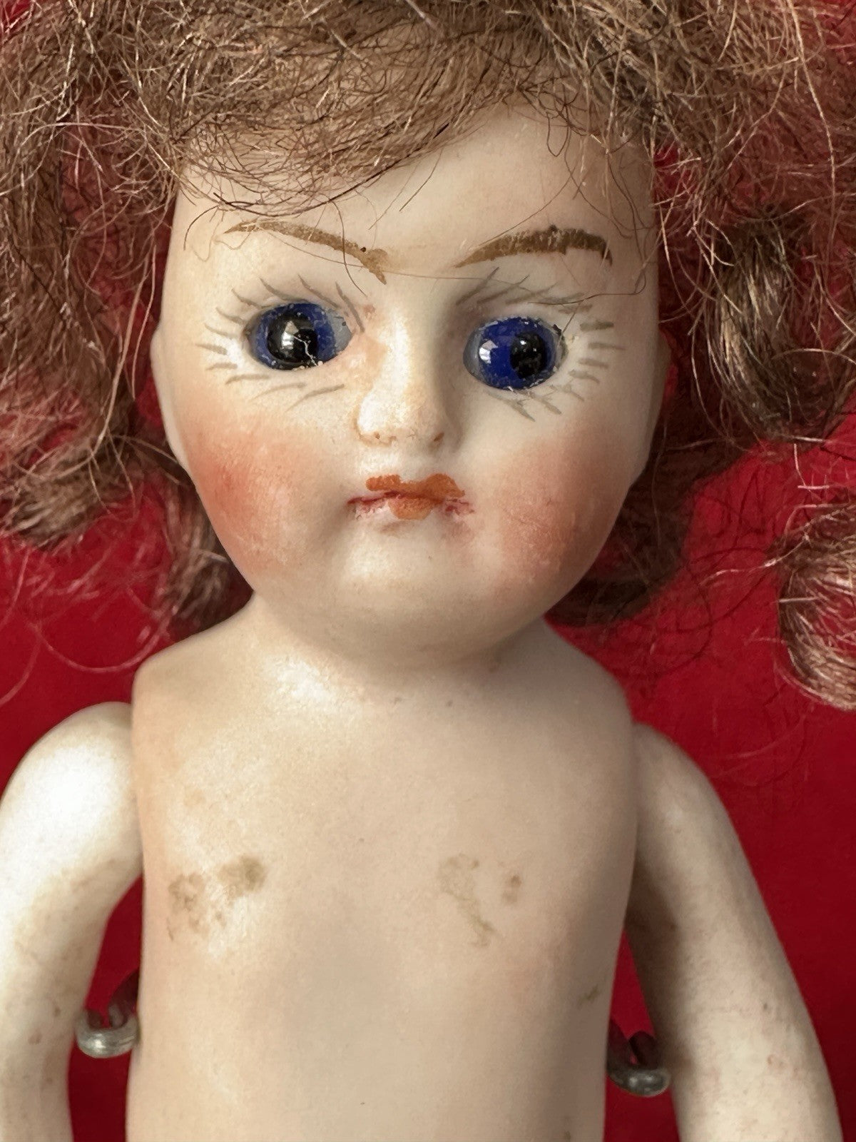Antique German Kestner (?) 4 1/2” All Bisque Mignonette Doll Mold 208