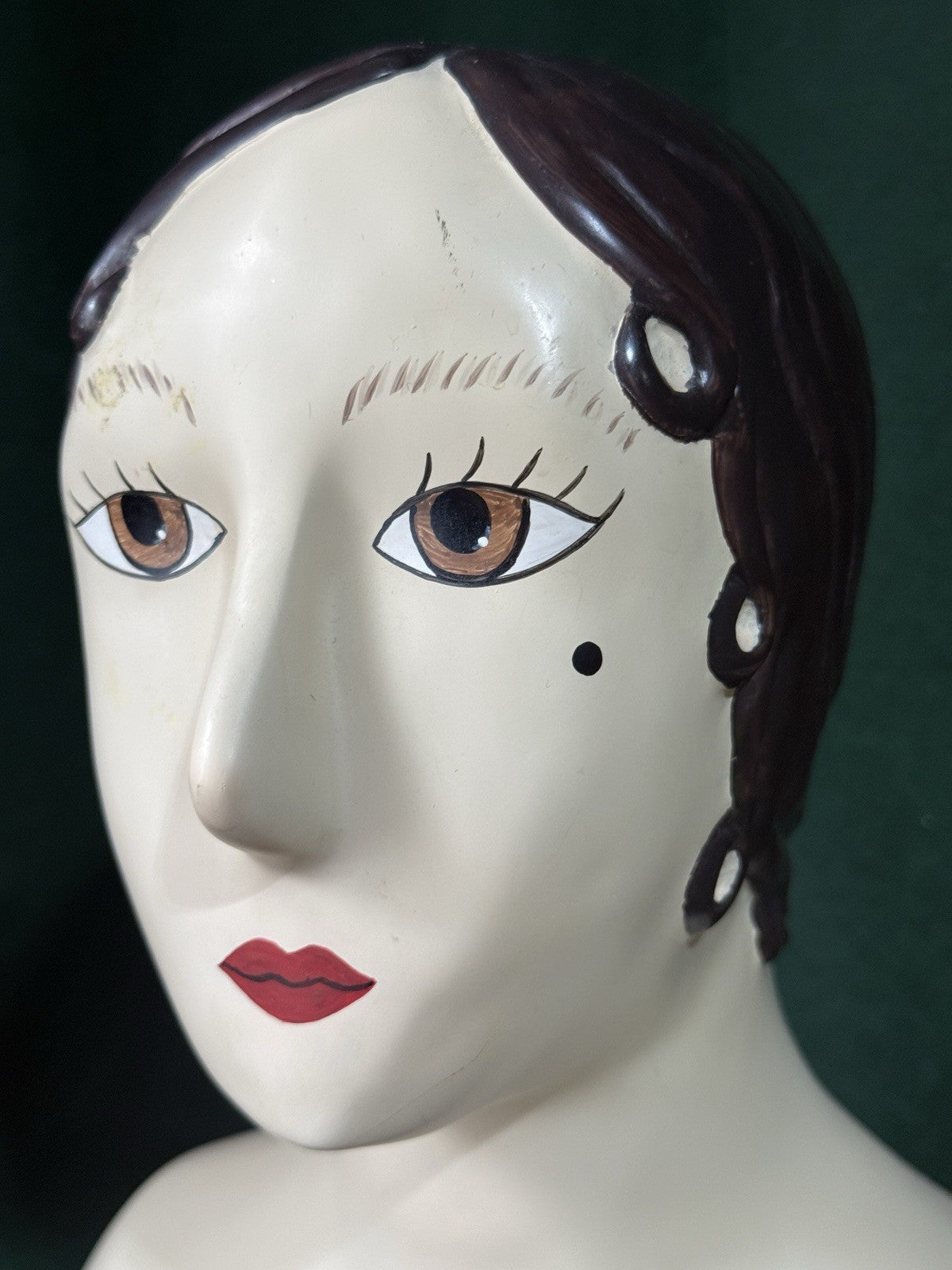 Hand painted 11” Mannequin Head For Jewelry/Scarf/Hat Display