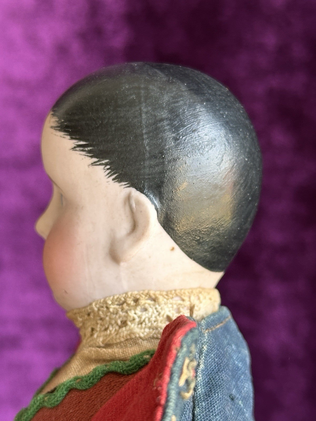 Rare Antique French or German 11” Parian Type Bisque Shoulder Head Boy Doll