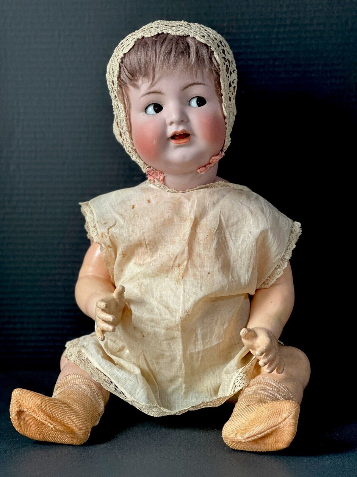 Large 24” Antique German Simon & Halbig Kammer & Reinhardt Flirty Eyes Baby Doll