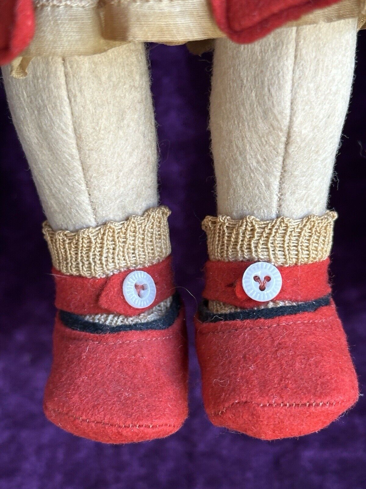 Vintage Italian All Original 12” Lenci 111 Series Felt Cloth Doll