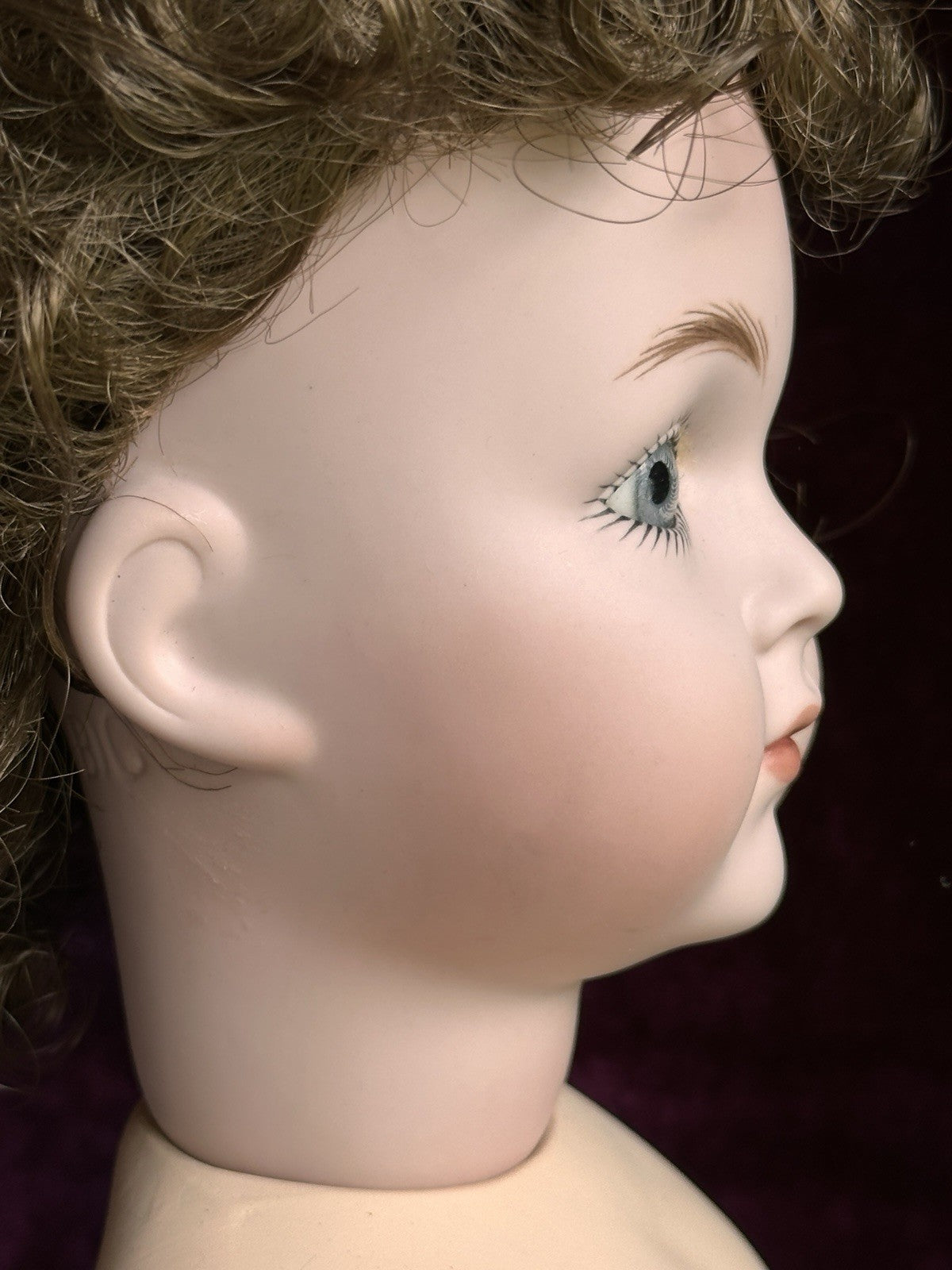 Vintage 18” Porcelain Composition Reproduction of Antique Simon Halbig Boy Doll