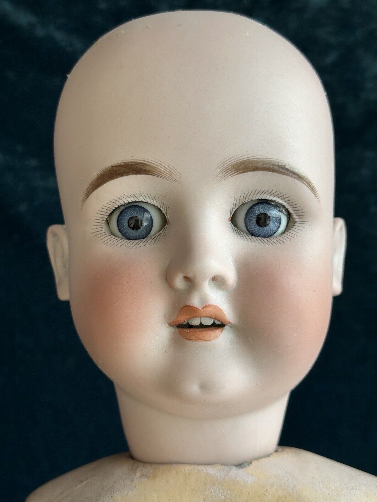 Large Antique German 31” Swaine & Co (?) Bisque Head Child Doll