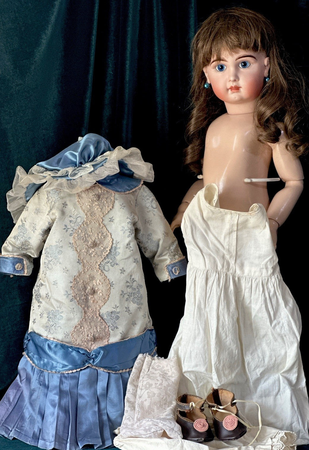 Artist Reproduction of French Jumeau 27” Doll Porcelain Head Seeley Body