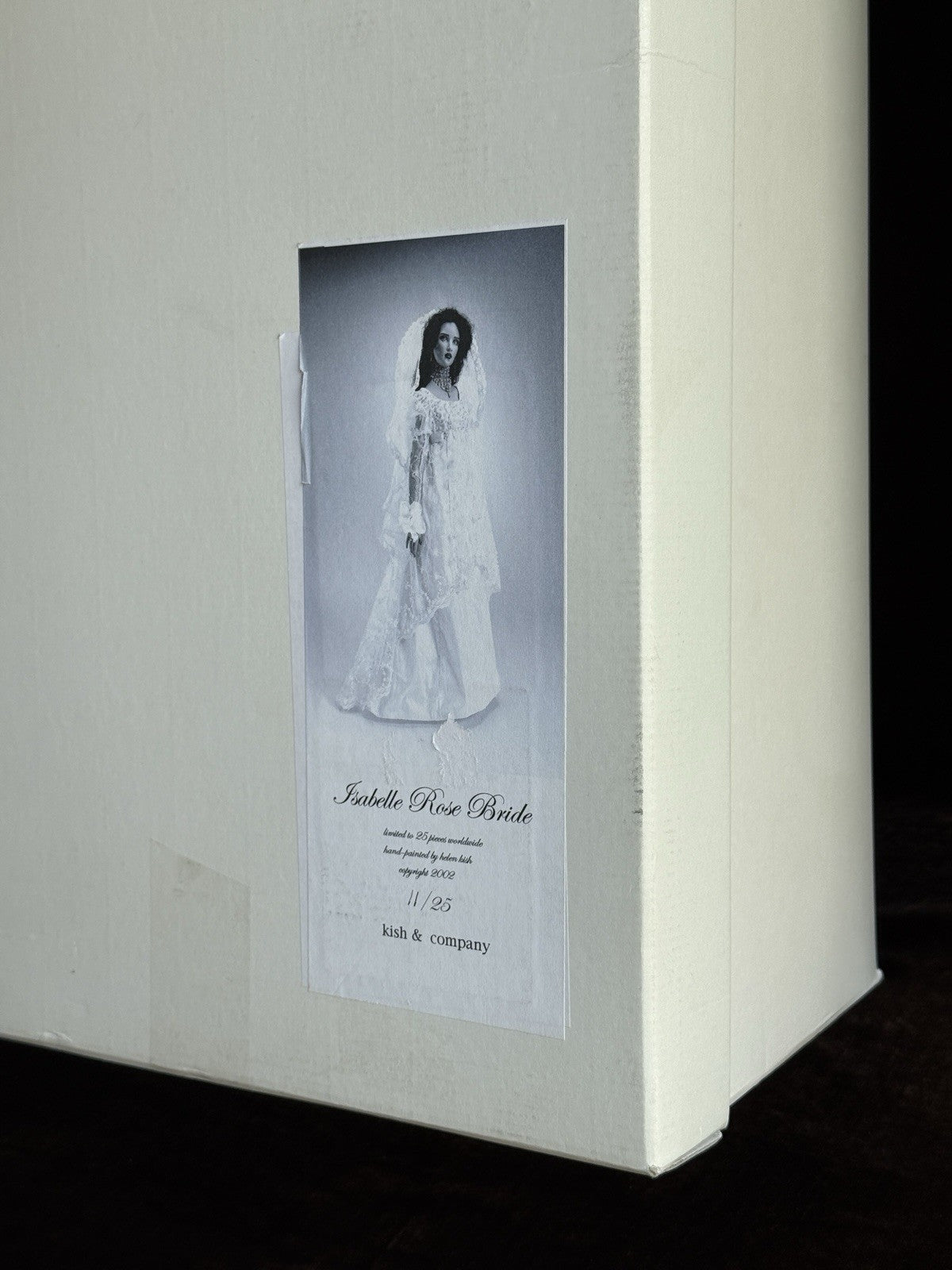 Rare Large 28” Collectible Kish Isabelle Rose Bride Vinyl Doll New in Box LE 25