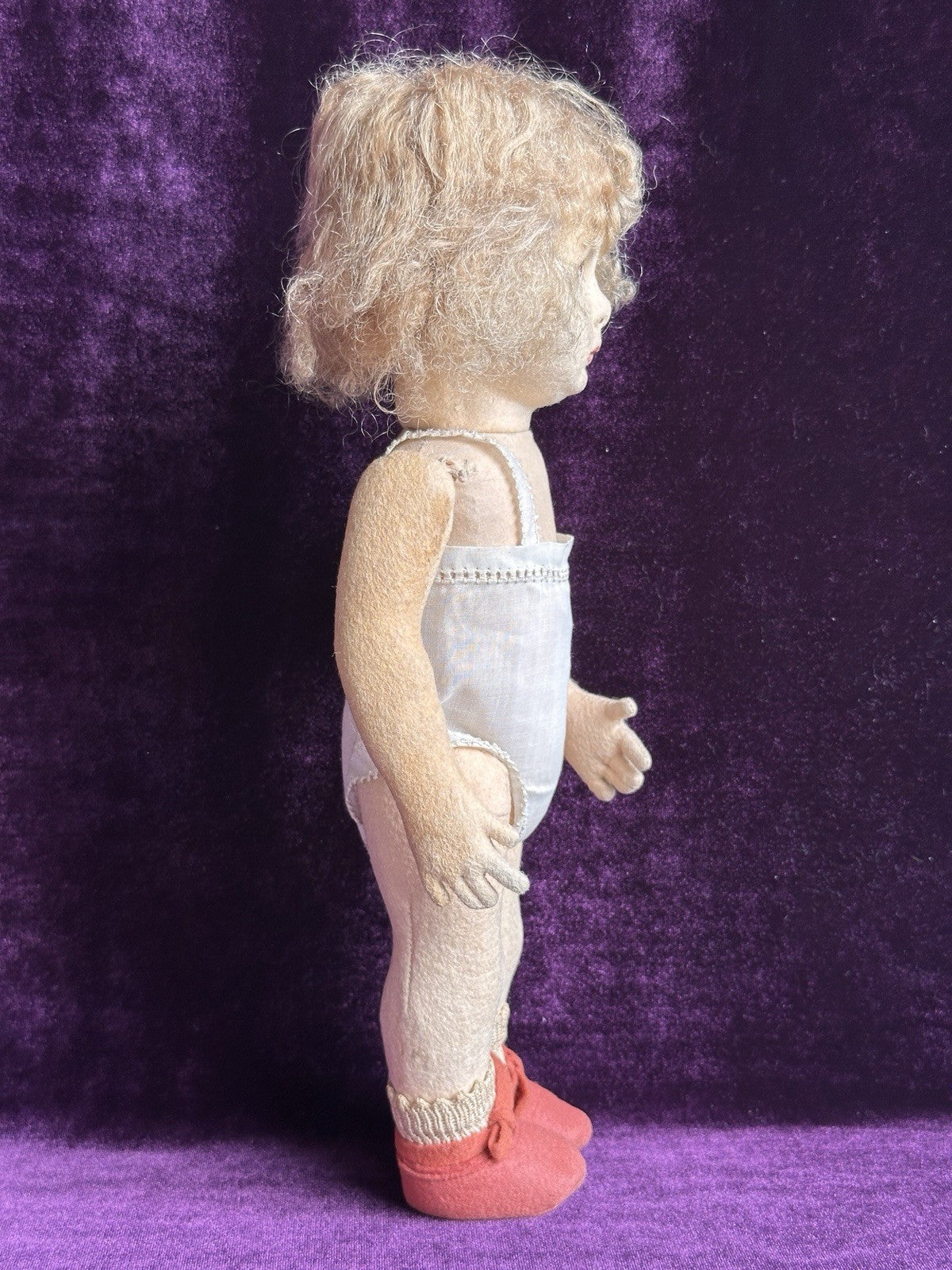 Vintage Italian 12” Lenci 111 Felt Cloth Character Doll