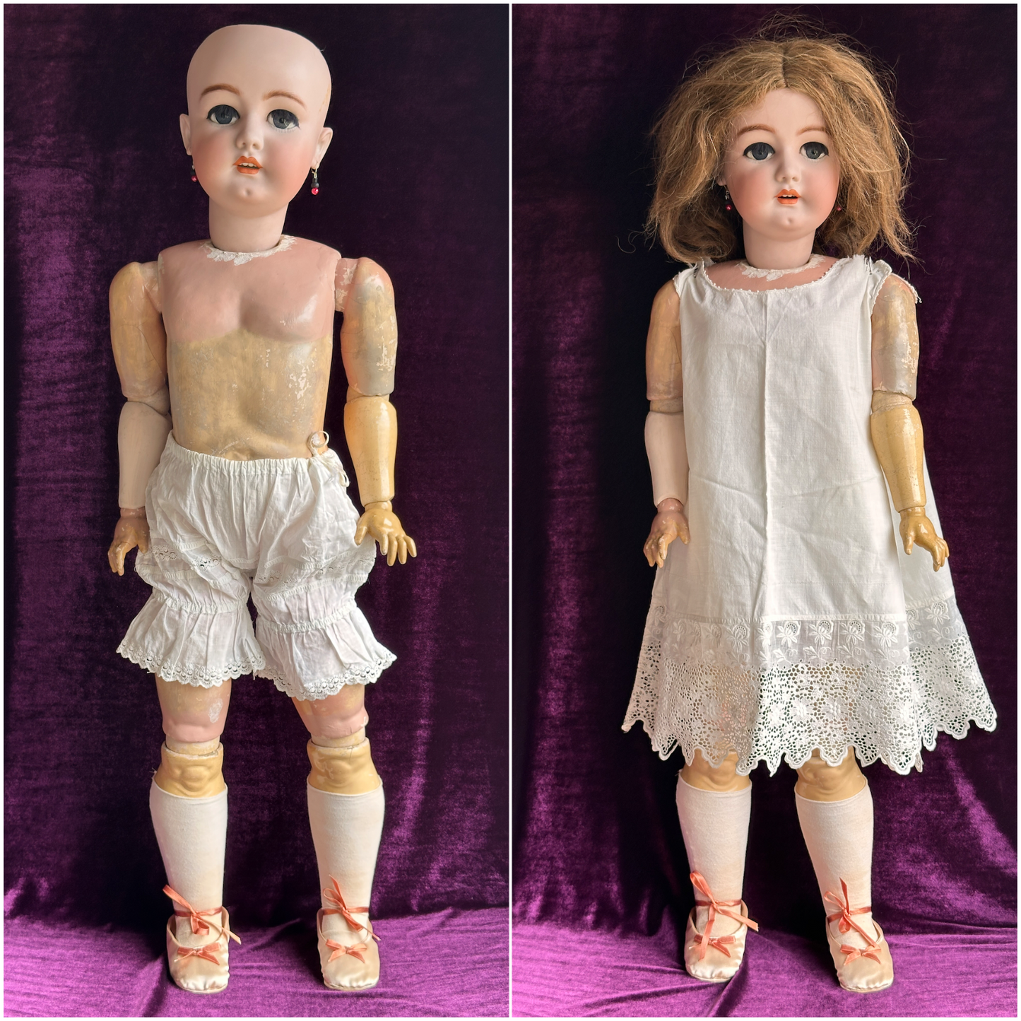 Huge Antique German 36" Simon Halbig 1079 Dep Bisque Head Doll