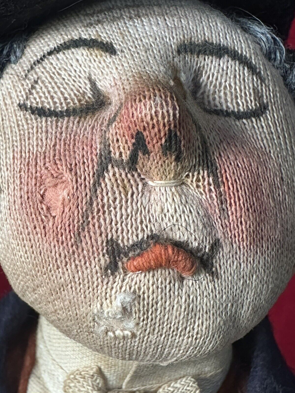 RARE Antique German Stockinette Caricature Character 12” Doll K*R 1012 Catalog
