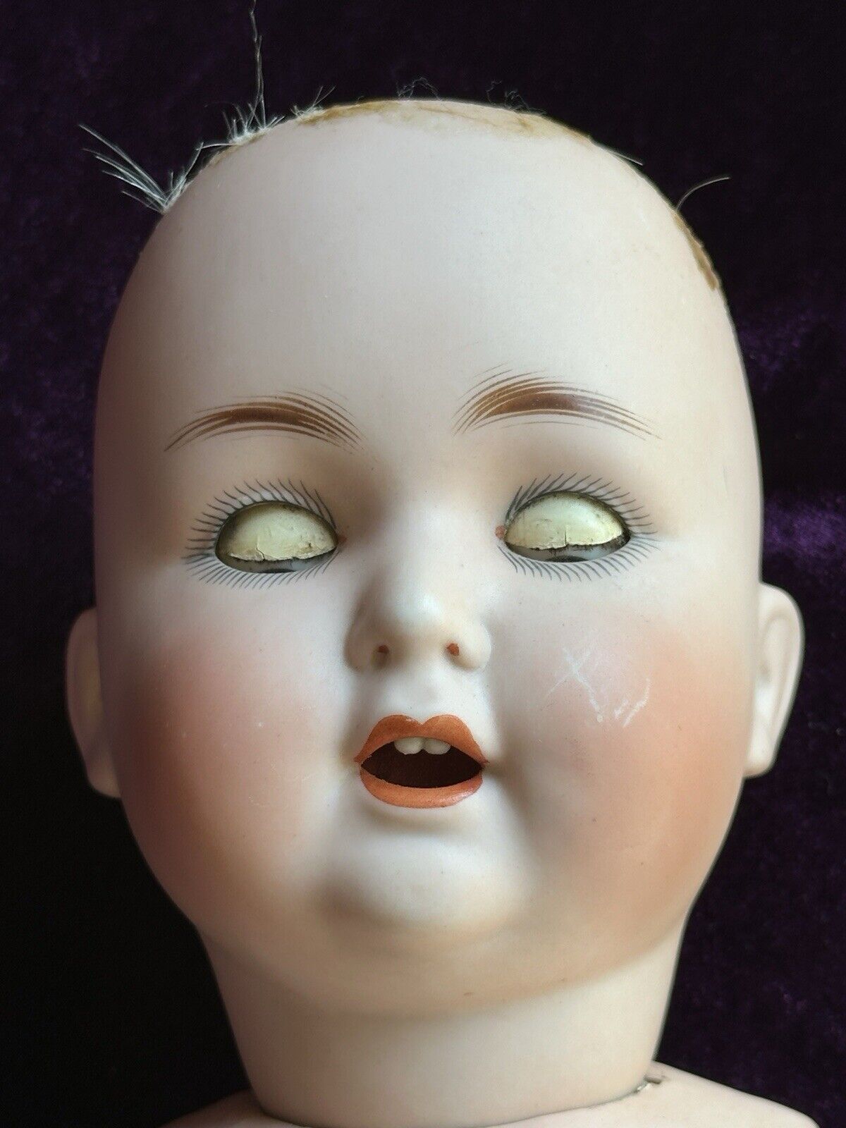 Antique German 16" Schuetzmeister & Quendt 201 Bisque Head Baby Doll