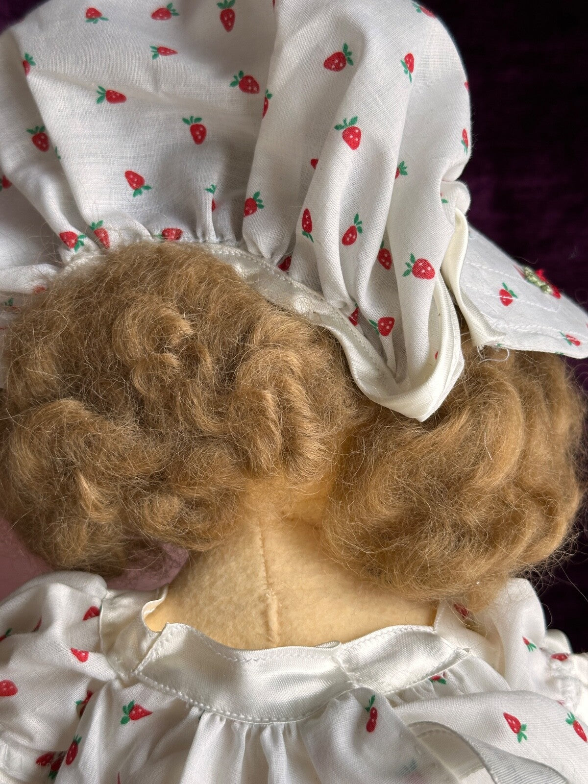 Lot of 2 Vintage Handmade Cloth Felt Dolls