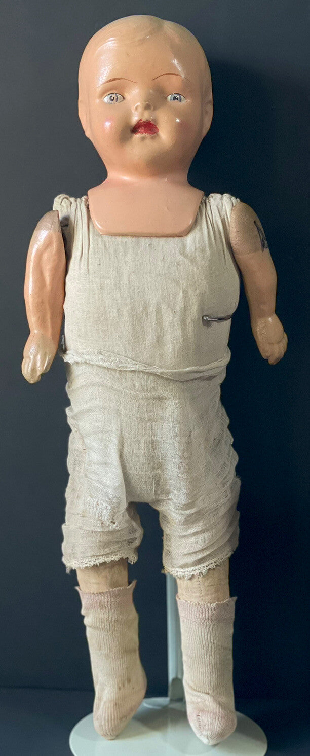 Vintage/Antique (?) Unidentified Large 24” Early Composition Doll