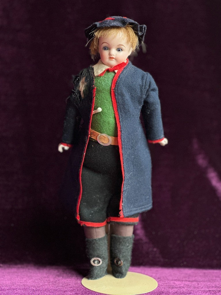 Antique German 10" Kling Bisque Shoulder Head Boy Doll