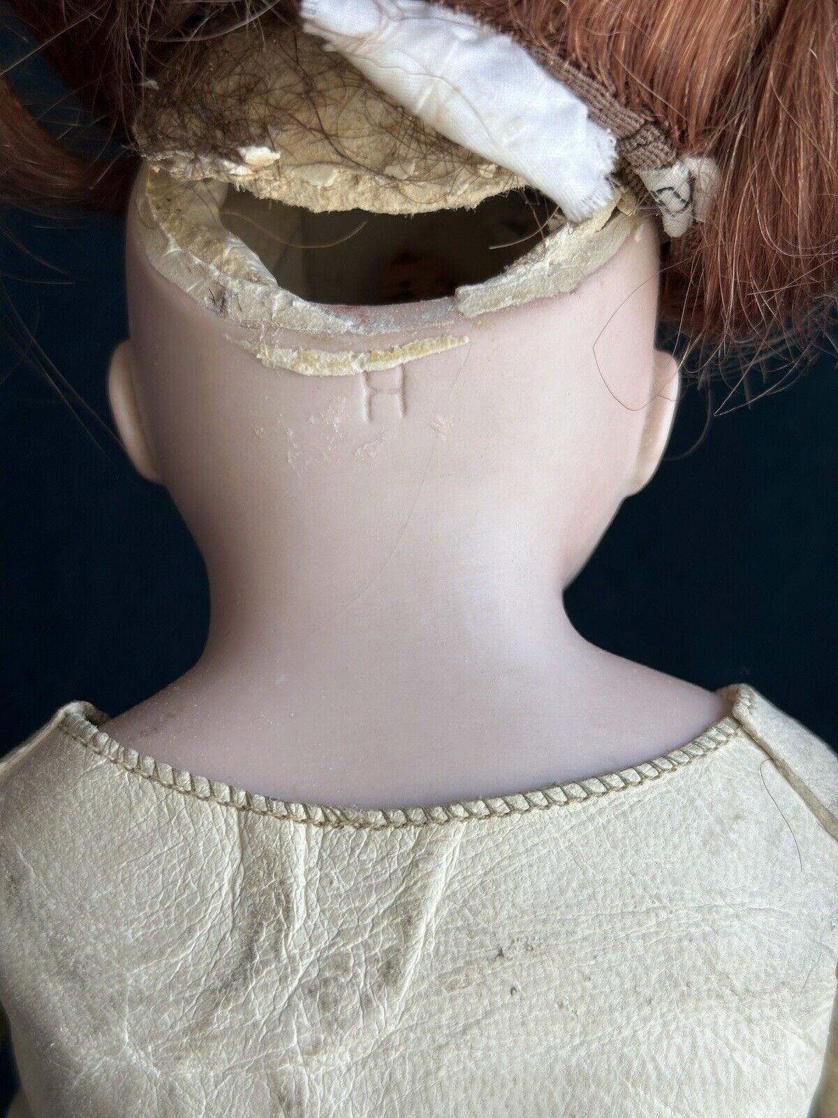 Antique German 17” Kestner Alphabet Series H Bisque Shoulder Head Doll