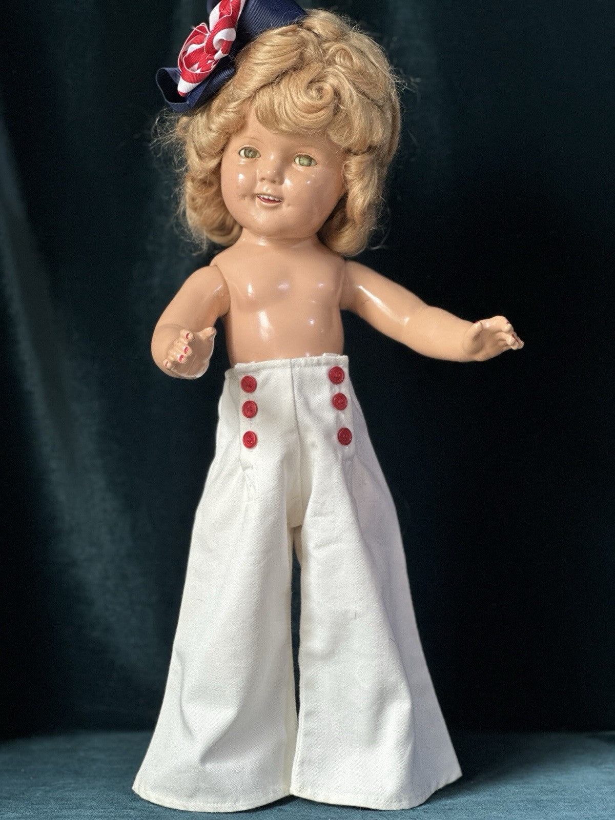 Vintage IDEAL All Composition Shirley Temple 19” Doll
