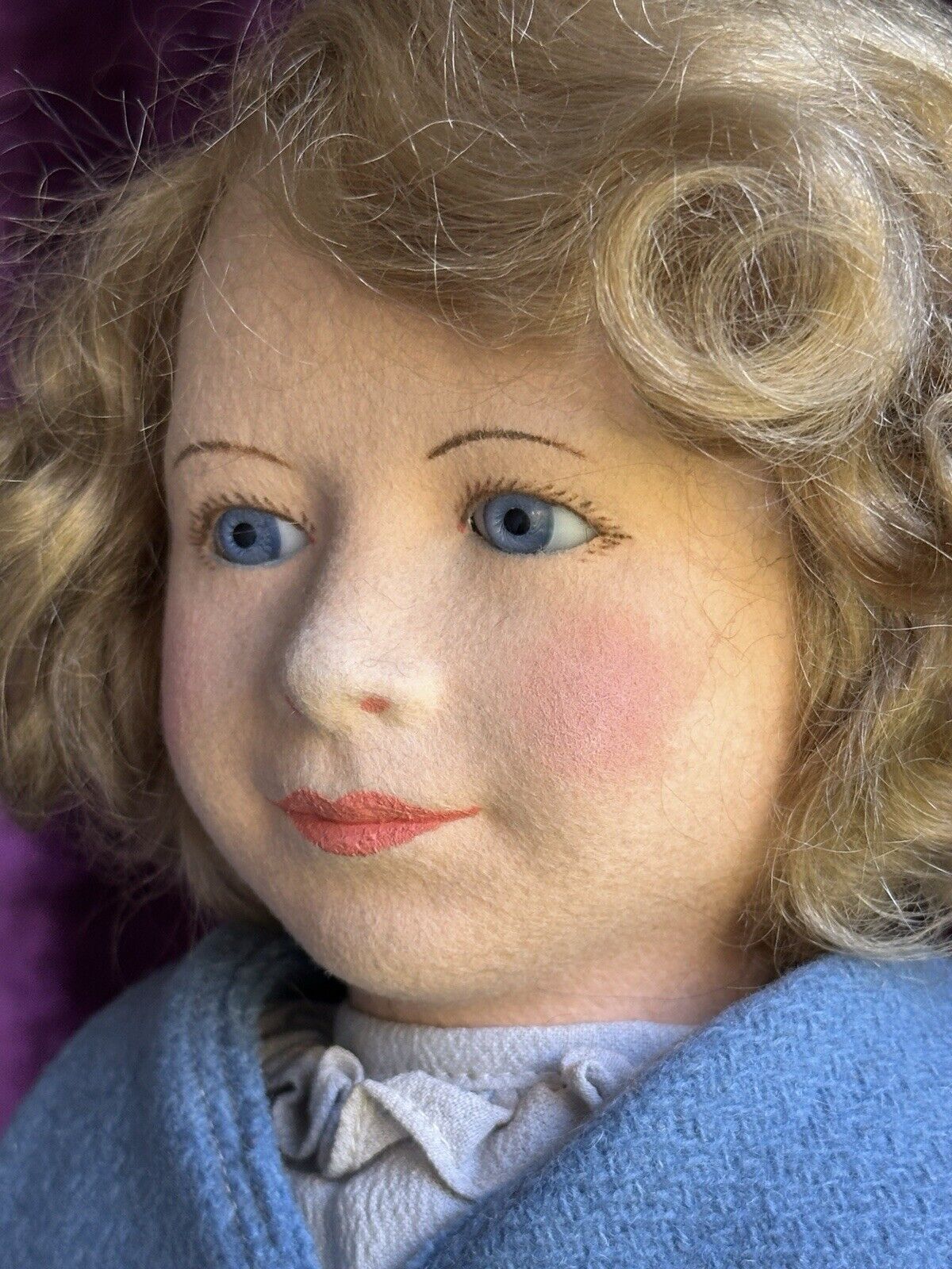 Vintage 18” Original Chad Valley Cloth Princess Elizabeth Doll Made in England