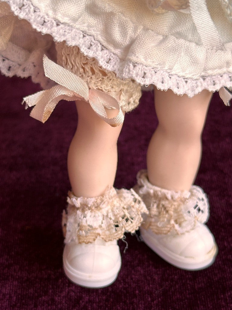 All Porcelain 7” Reproduction of Antique German Armand Marseille Girl 210 Doll