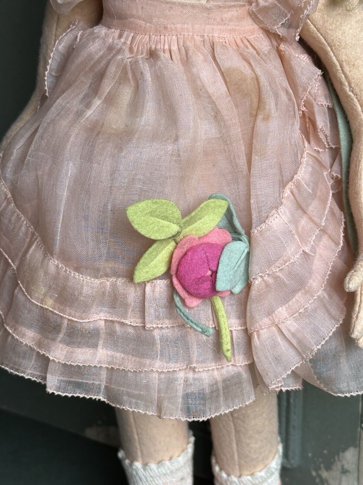 Rare All Original 16” Vintage Italian Lenci 149 Series Felt Cloth Doll with Tag