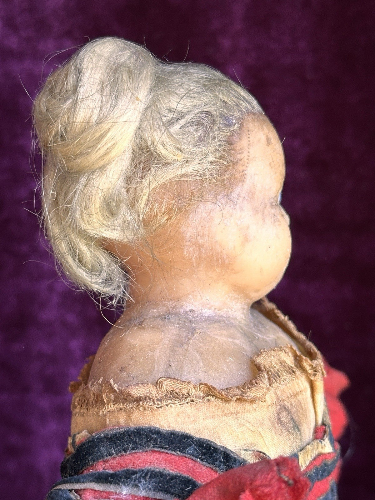 Early Antique English Pierotti 13.5” Wax Fashion Doll