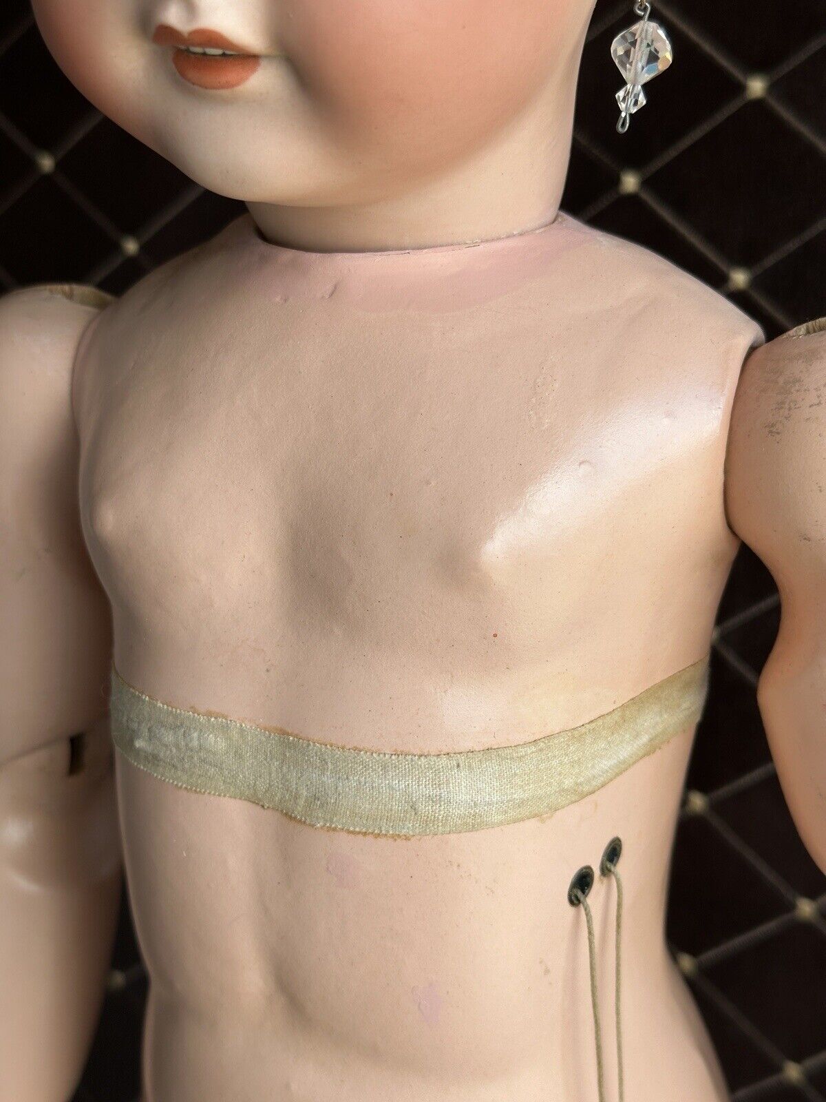 Large Antique French 26” SFBJ 301 Bisque Head Bride Doll Working Crier
