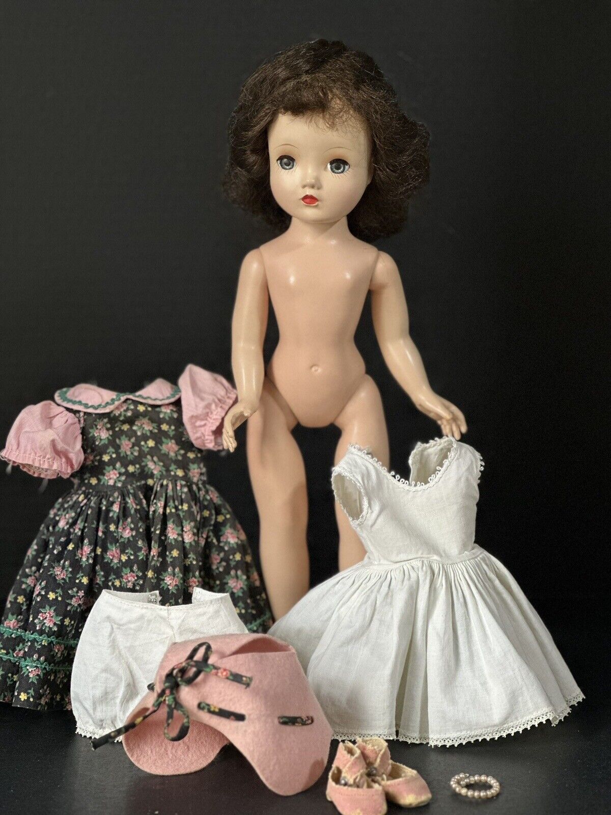 Original Vintage 1950’s Madame Alexander 14” Winnie Walker Doll Tagged Outfit