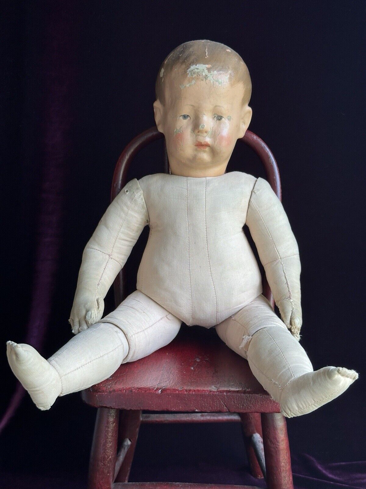Rare Antique 1911 Kathe Kruse + Reinhardt Doll I Ball Jointed Swivel Head Boy