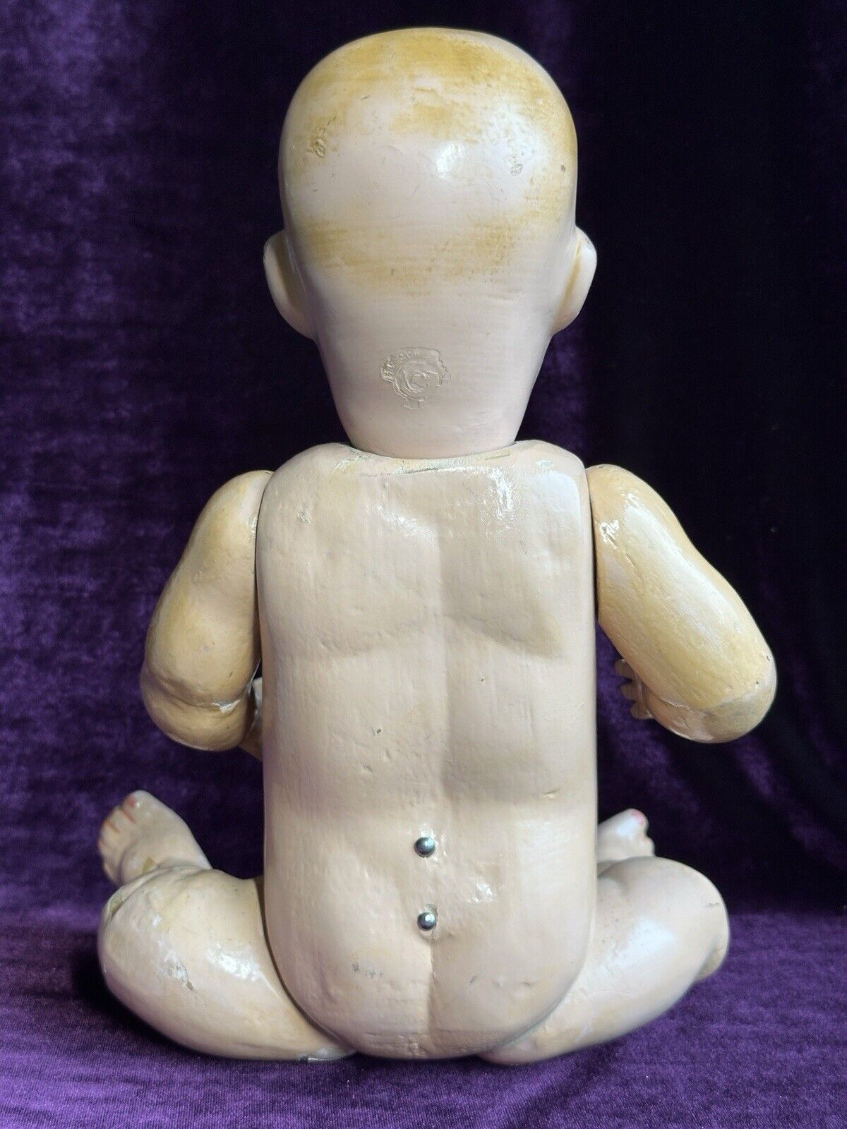 Antique American Schoenhut 14” Wood Baby Doll