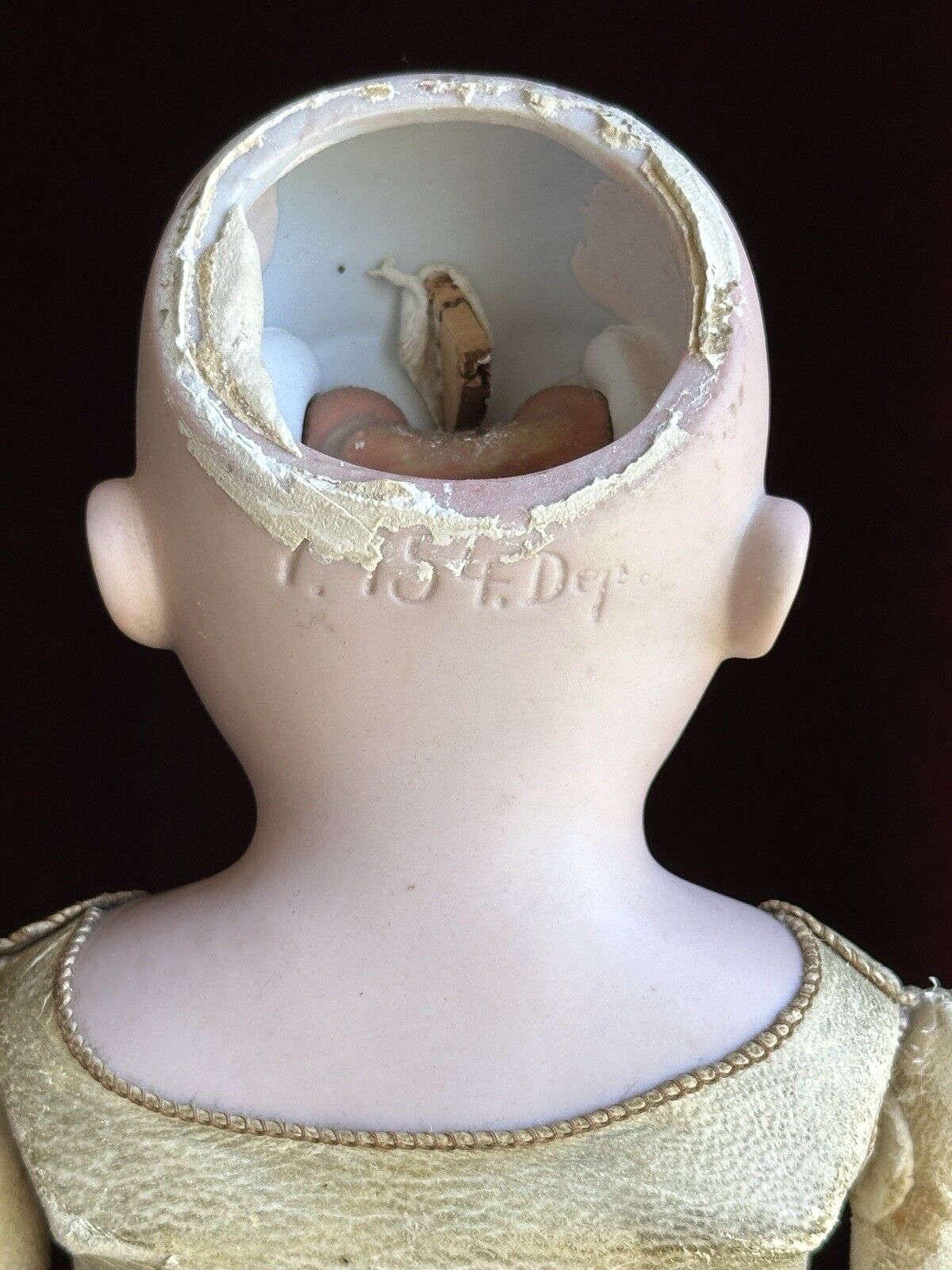 Antique German 18” Kestner 154 Bisque Shoulder Head Doll Stamped Body