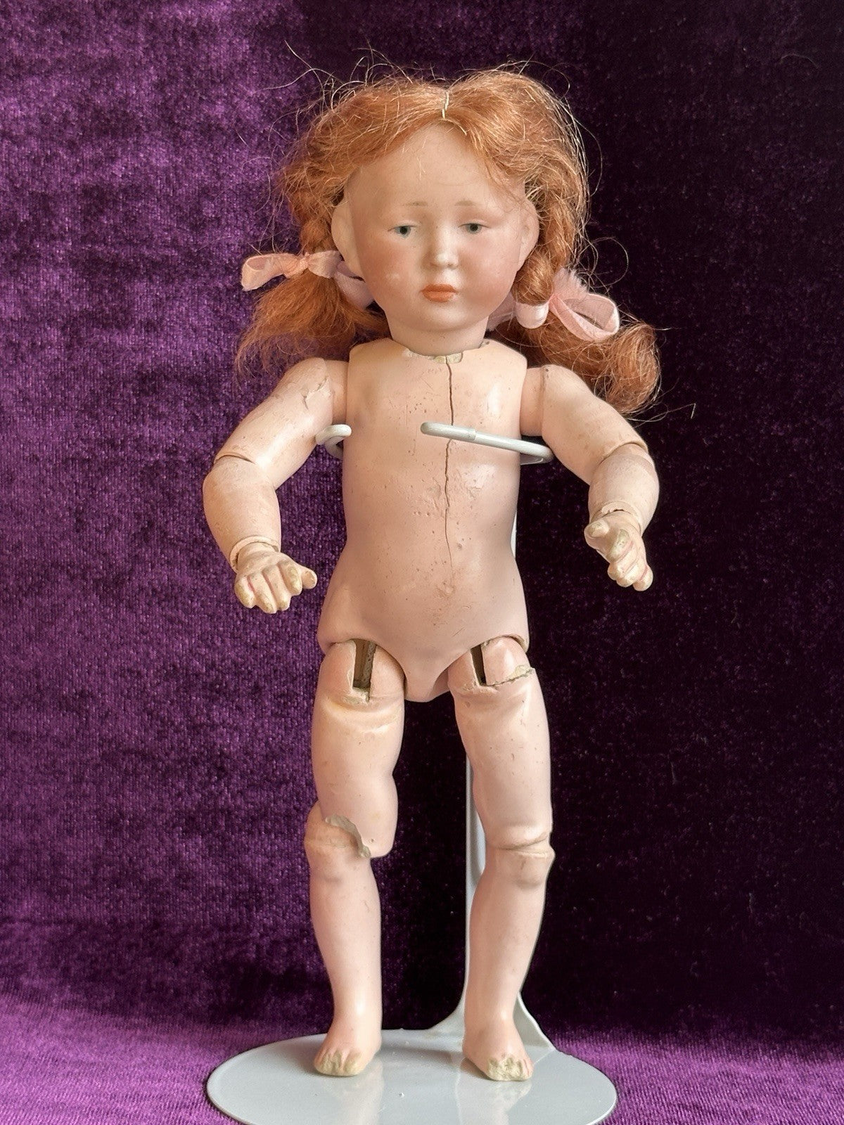 Antique German 7” Kammer Reinhardt 101 Marie Bisque Head Doll