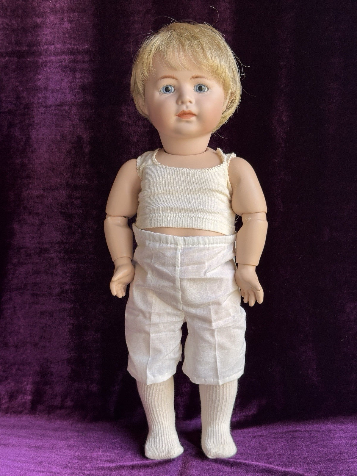 Rare 17” Porcelain/Compo Reproduction of Simon Halbig 1488 Boy Doll