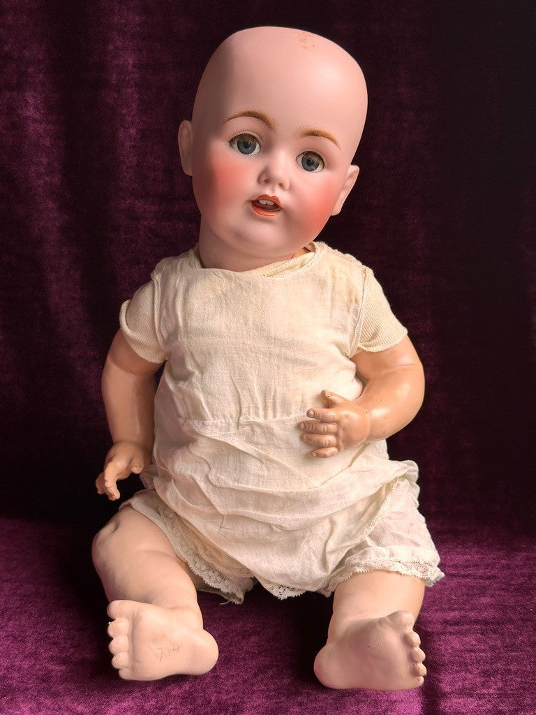 Large 21” Antique German JDK Kestner 257 Bisque Head Baby Doll Composition Body