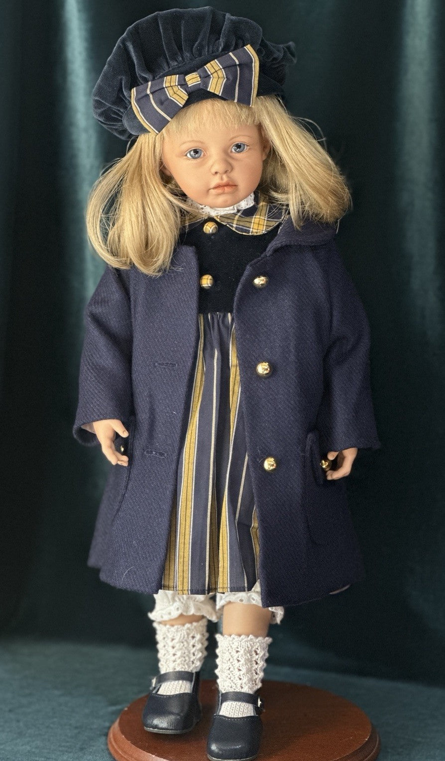 Collectible Artist 18” Porcelain Doll LE 30 With Teddy Bear