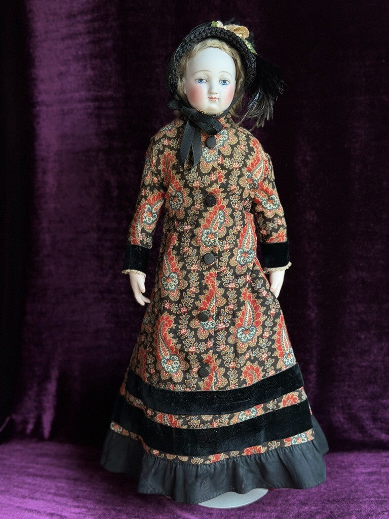 Very Rare 21” Barrois French Fashion Poupee Bisque Head Doll – Painted Eyes