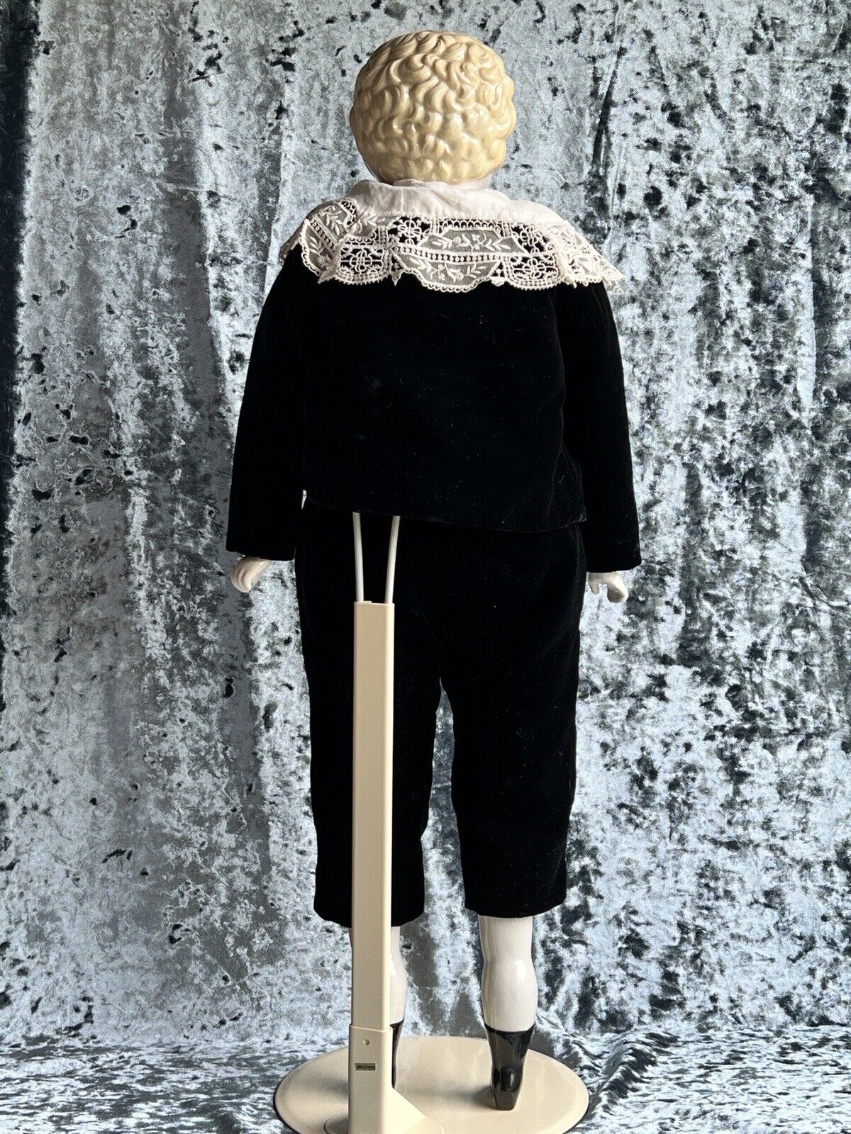 Large Antique German 26” Exposed Ears China Shoulder Head Boy Doll