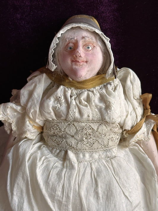 Vintage 10.5” OOAK NIADA Artist Muriel Bruyere (?) Clay Character Portrait Doll