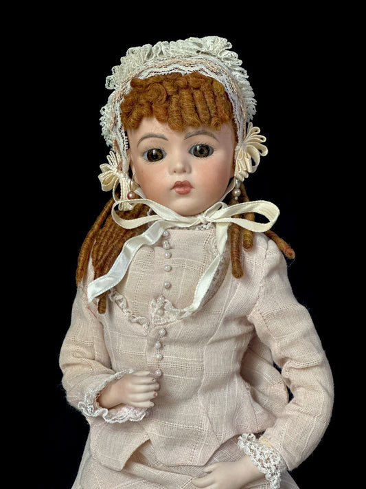 Vintage Reproduction of Antique French Bru Jne 14” Doll By Pennydoll