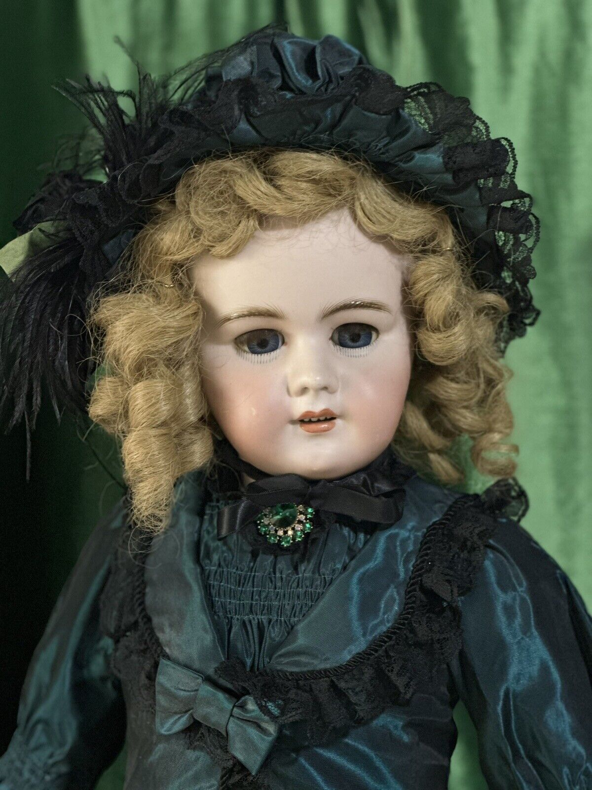 Antique Large 29” Department Jumeau Bisque Head Doll Working Voicebox