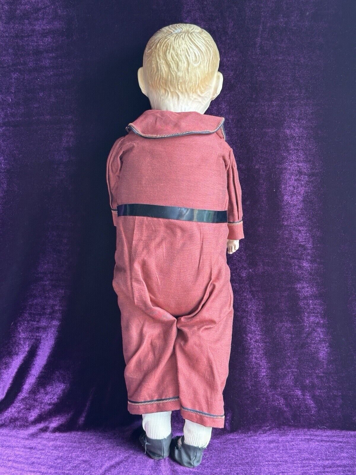 Antique 25” Elektra American Toy & Novelty Company (?) Composition Boy Doll