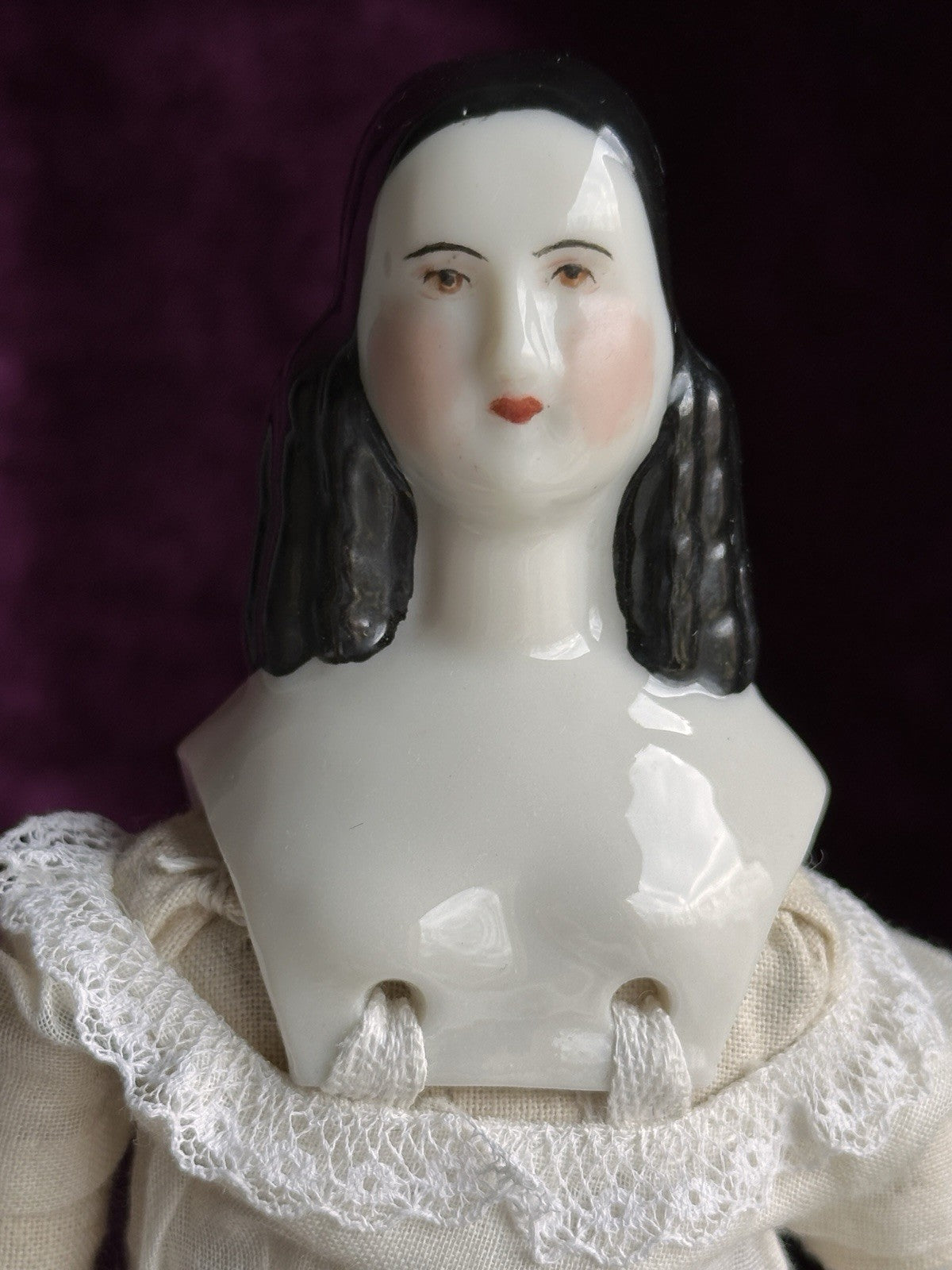 Vintage Petite 9.5” Reproduction of Antique German Lydia China Doll