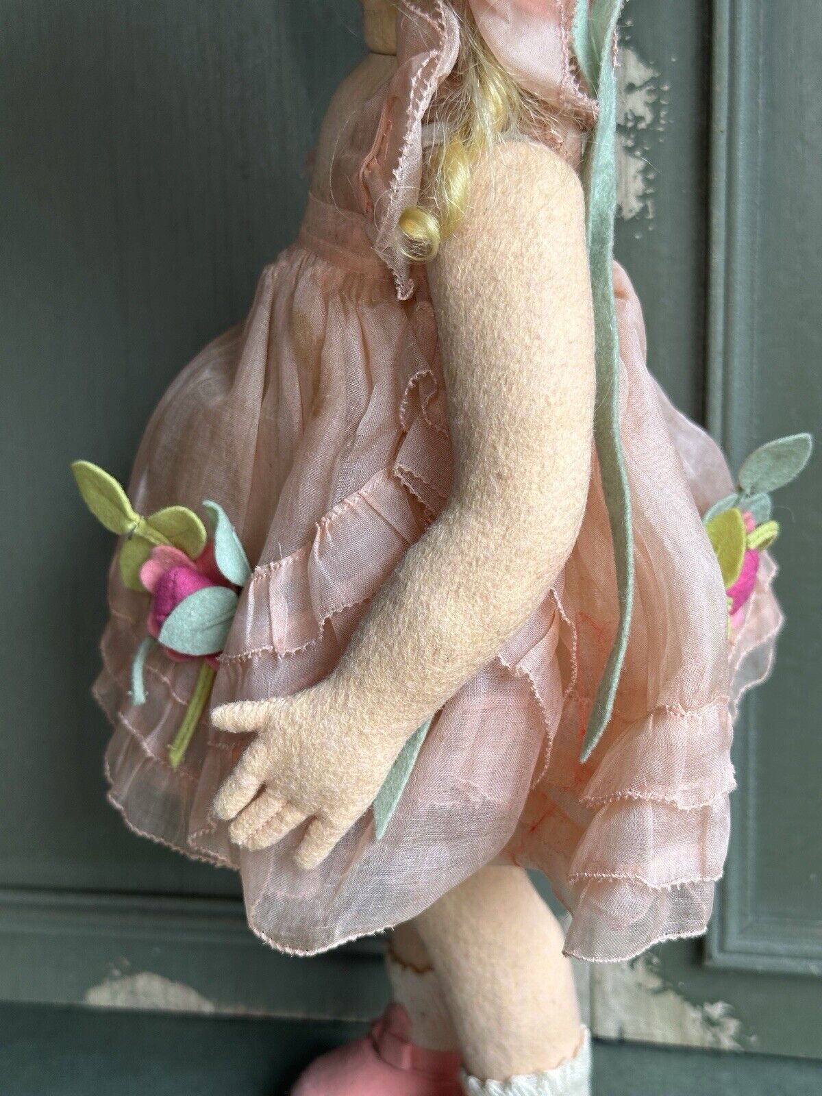 Rare All Original 16” Vintage Italian Lenci 149 Series Felt Cloth Doll with Tag