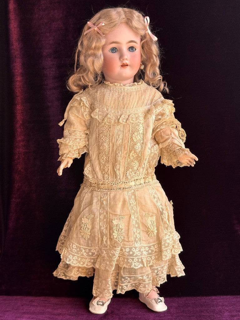 Antique German Halbig Handwerck Bebe Cosmopolite Bisque Head Doll Crier Orig Box