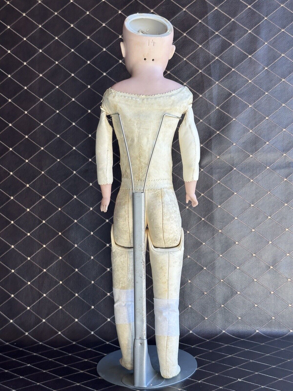 Large Antique German 27” Kestner Turned Bisque Shoulder Head Doll