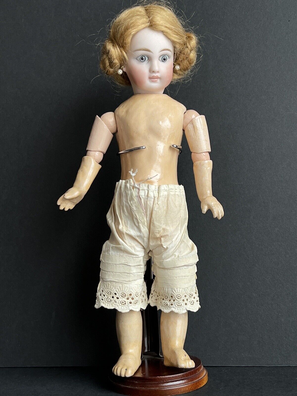 Antique Belton Type Sonnenberg Bru-Like Closed Mouth Bisque Head Doll