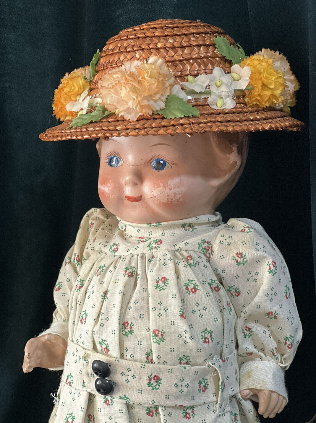 Rare Antique 1910’s Horsman E.I. H. Composition 12" Peterkin Doll