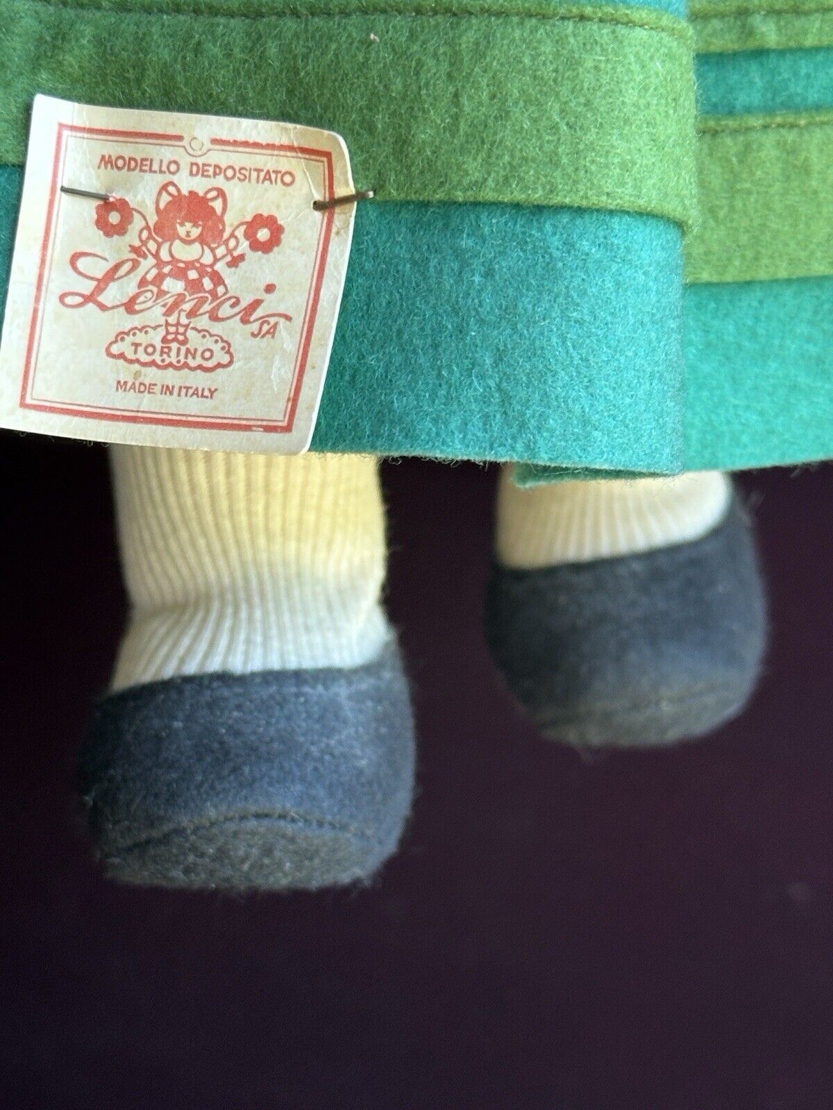 Vintage Italian Lenci 19” Felt Doll in Regional Torino Costume with Tags
