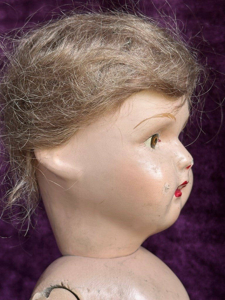 Antique American Schoenhut 16" Miss Dolly Wooden Jointed Doll