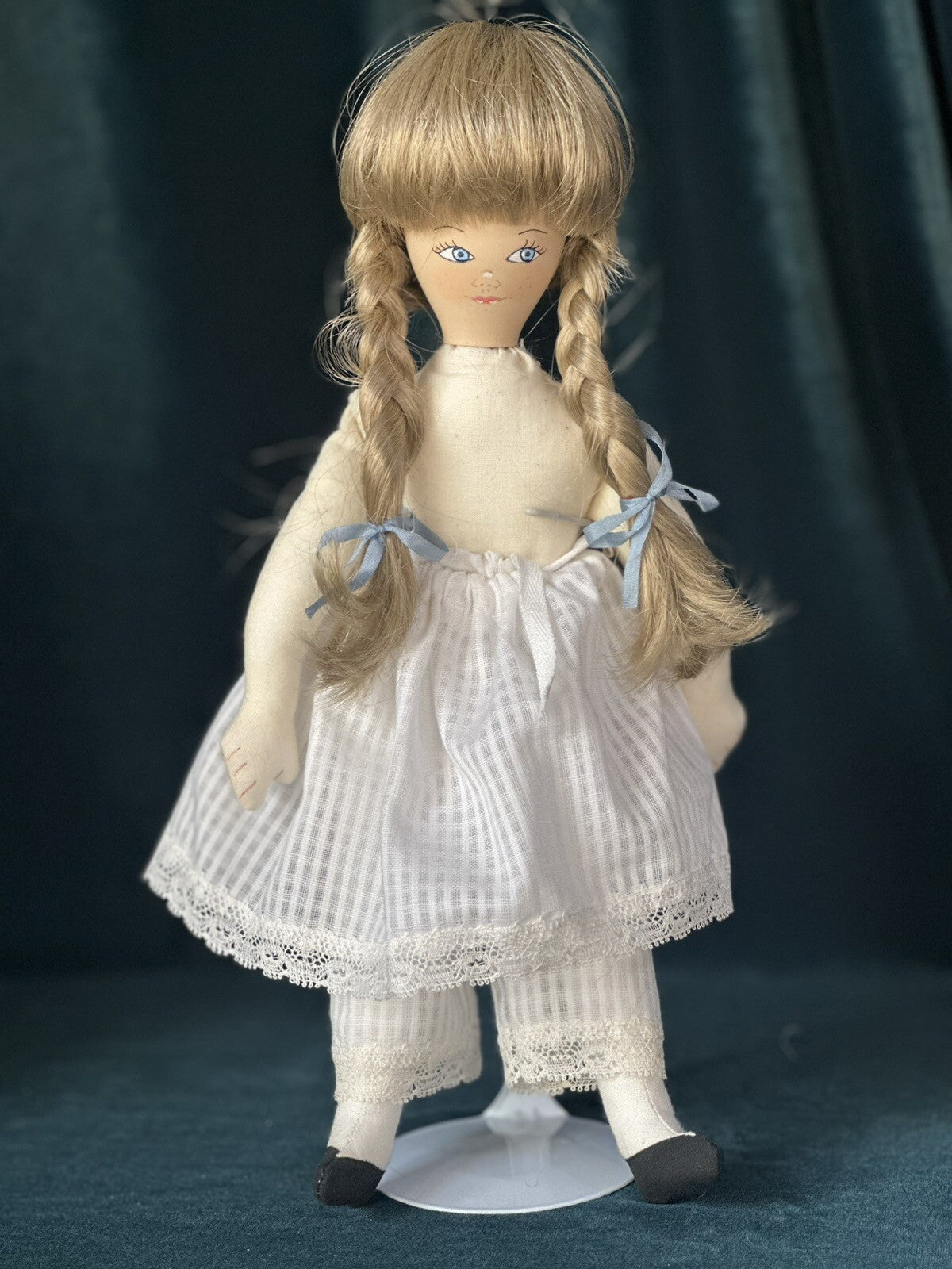 Collectible 12” Hand-carved Wooden Jointed Doll by Nancy Elliott (?) LE 150