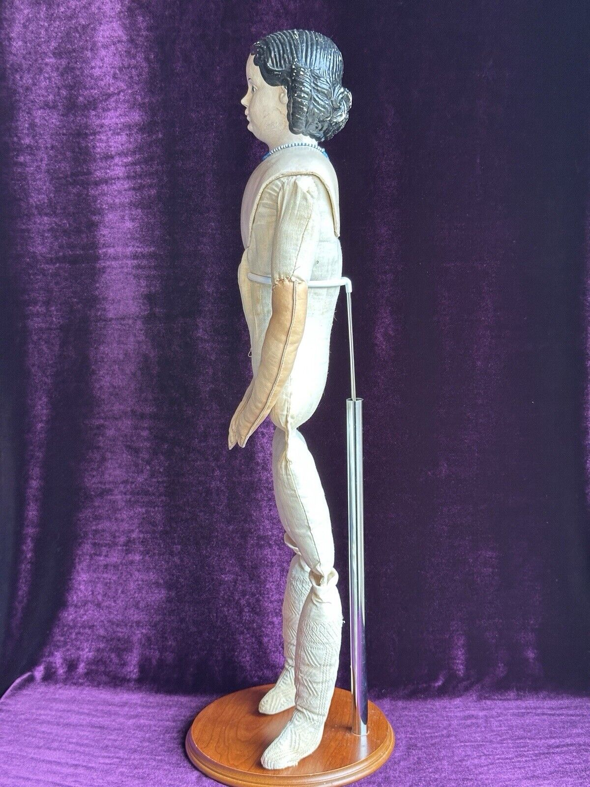 Antique American 24” Greiner Papier Mache Doll Doll with Original Label